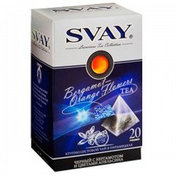Чай черный ароматизированный Svay Bergamot–Orange Flowers / Бергамот-Цвет апельсина Пакетики для чашек (20 шт.)
